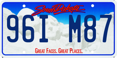 SD license plate 96IM87