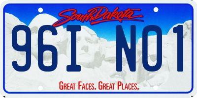 SD license plate 96IN01