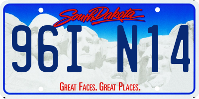 SD license plate 96IN14