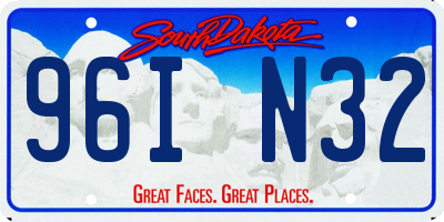 SD license plate 96IN32