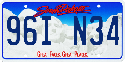 SD license plate 96IN34