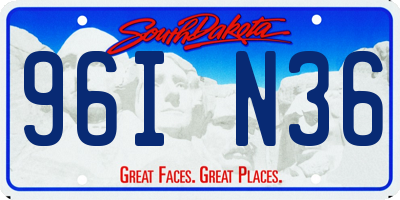 SD license plate 96IN36