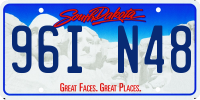 SD license plate 96IN48