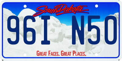 SD license plate 96IN50