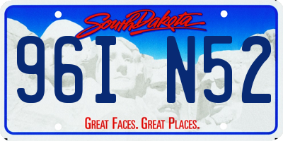 SD license plate 96IN52