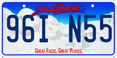 SD license plate 96IN55