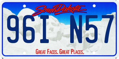 SD license plate 96IN57