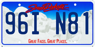 SD license plate 96IN81
