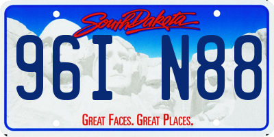 SD license plate 96IN88