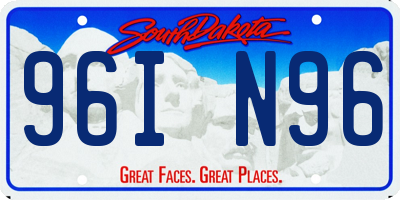 SD license plate 96IN96