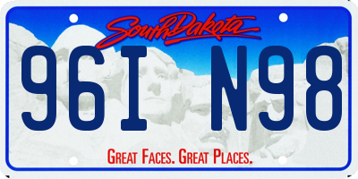 SD license plate 96IN98