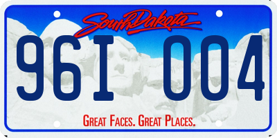 SD license plate 96IO04