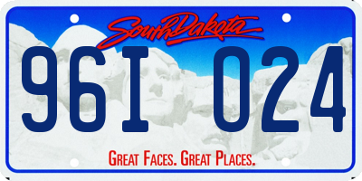 SD license plate 96IO24