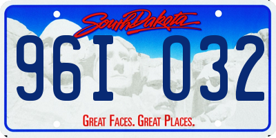 SD license plate 96IO32