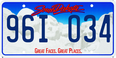 SD license plate 96IO34