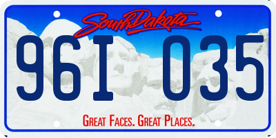 SD license plate 96IO35