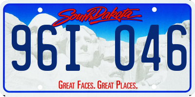 SD license plate 96IO46
