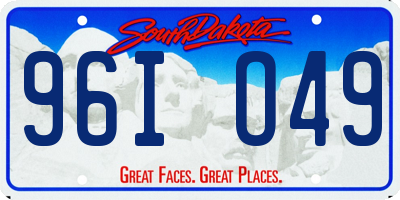 SD license plate 96IO49