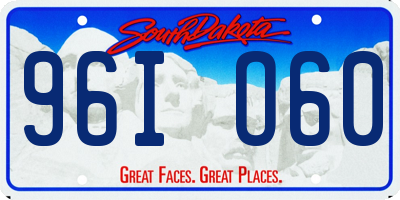 SD license plate 96IO60