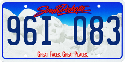 SD license plate 96IO83