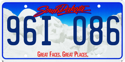 SD license plate 96IO86