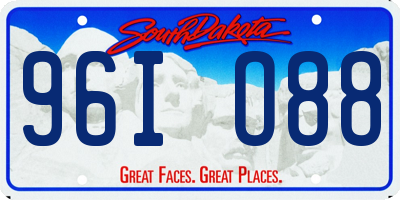 SD license plate 96IO88