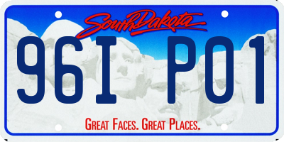 SD license plate 96IP01