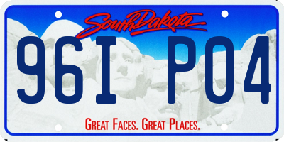SD license plate 96IP04