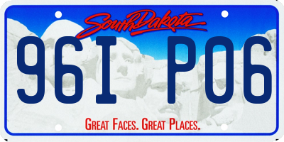 SD license plate 96IP06