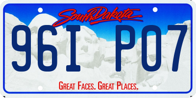 SD license plate 96IP07