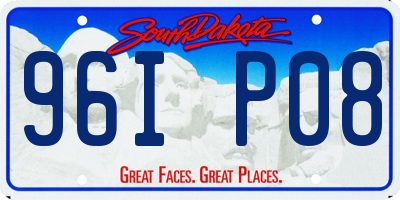SD license plate 96IP08