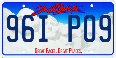 SD license plate 96IP09