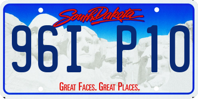 SD license plate 96IP10
