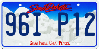 SD license plate 96IP12