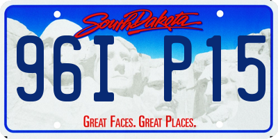 SD license plate 96IP15
