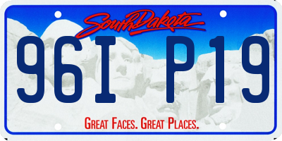 SD license plate 96IP19