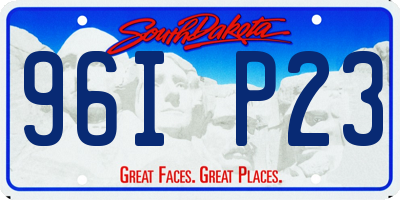 SD license plate 96IP23