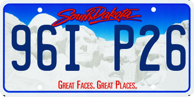 SD license plate 96IP26
