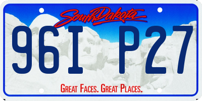 SD license plate 96IP27
