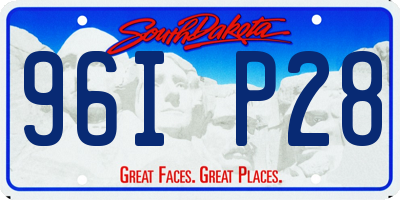 SD license plate 96IP28