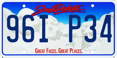 SD license plate 96IP34