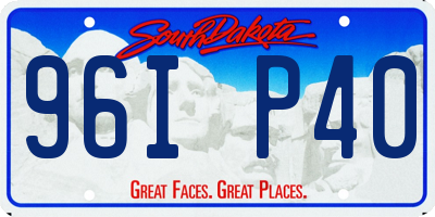 SD license plate 96IP40