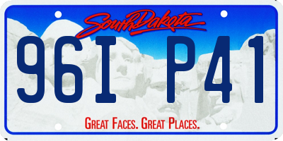 SD license plate 96IP41