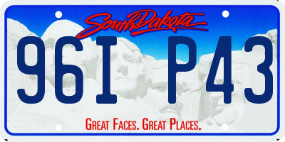 SD license plate 96IP43