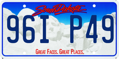 SD license plate 96IP49
