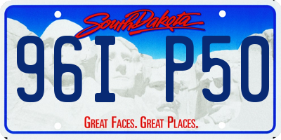 SD license plate 96IP50