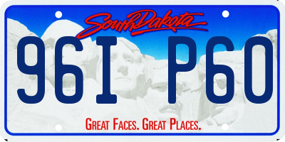 SD license plate 96IP60