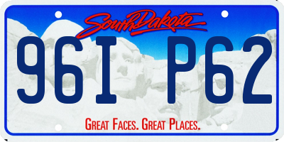 SD license plate 96IP62