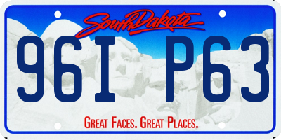 SD license plate 96IP63