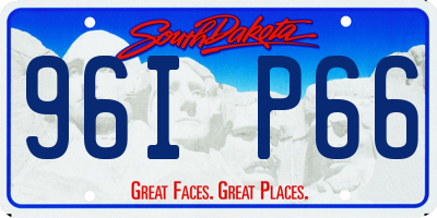 SD license plate 96IP66